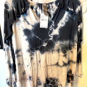 GO Couture tie-die top.